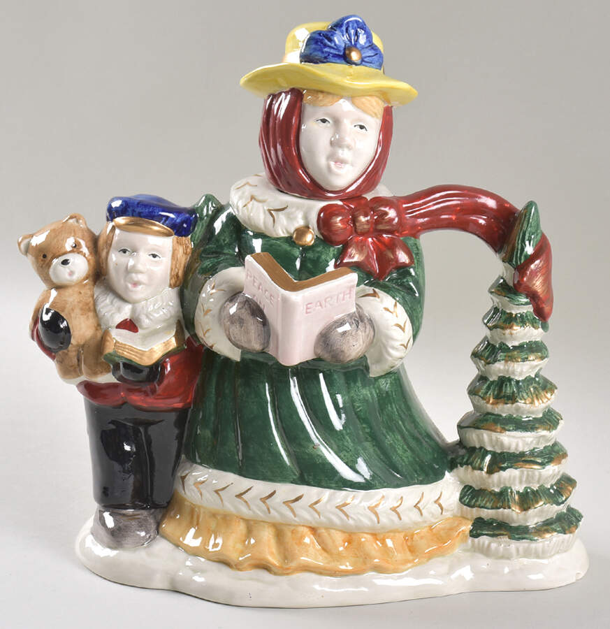 Village Carolers Teapot & Lid by Fitz & Floyd-1