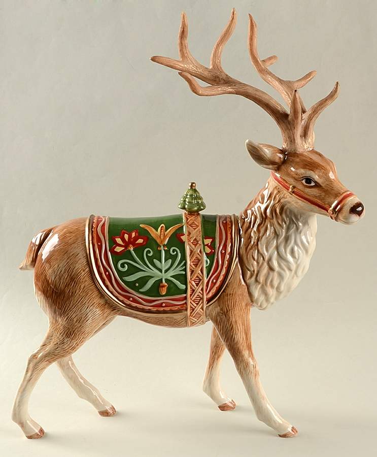 Bianco Holiday Reindeer Figurine by Fitz & Floyd-1
