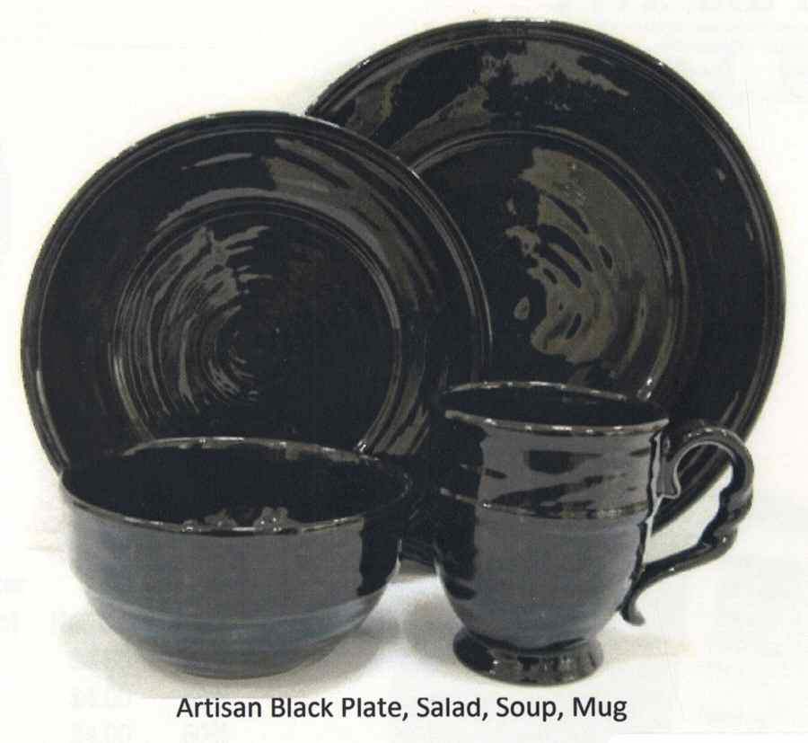 Artisan Black Dinner Plate by Fitz & Floyd-1