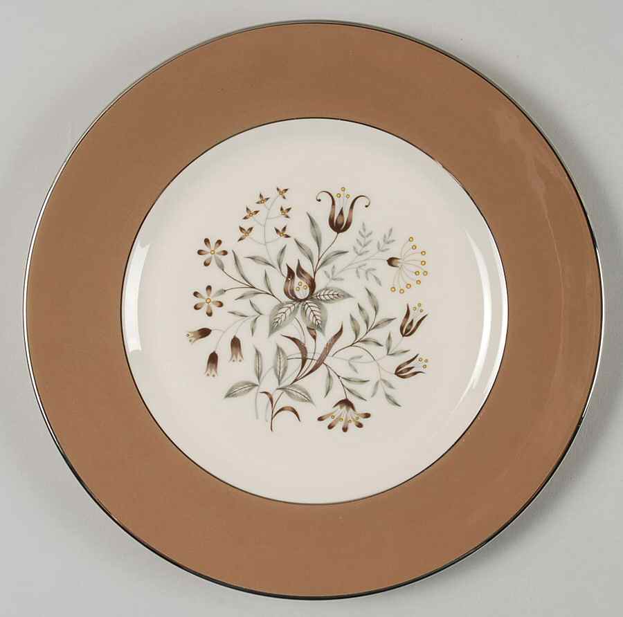 Woodsong Cocoa (Rim) Salad Plate by Flintridge-1