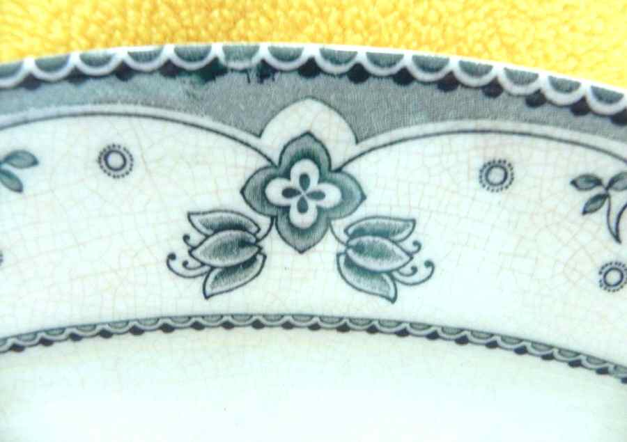 Belmont Blue Green 14" Oval Serving Platter by Ford & Sons-1
