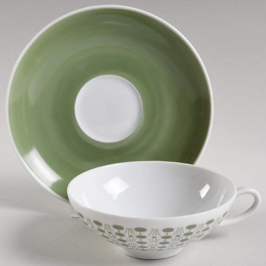 FR289 Flat Cup & Saucer Set by Franconia-Krautheim & Adelburg-1