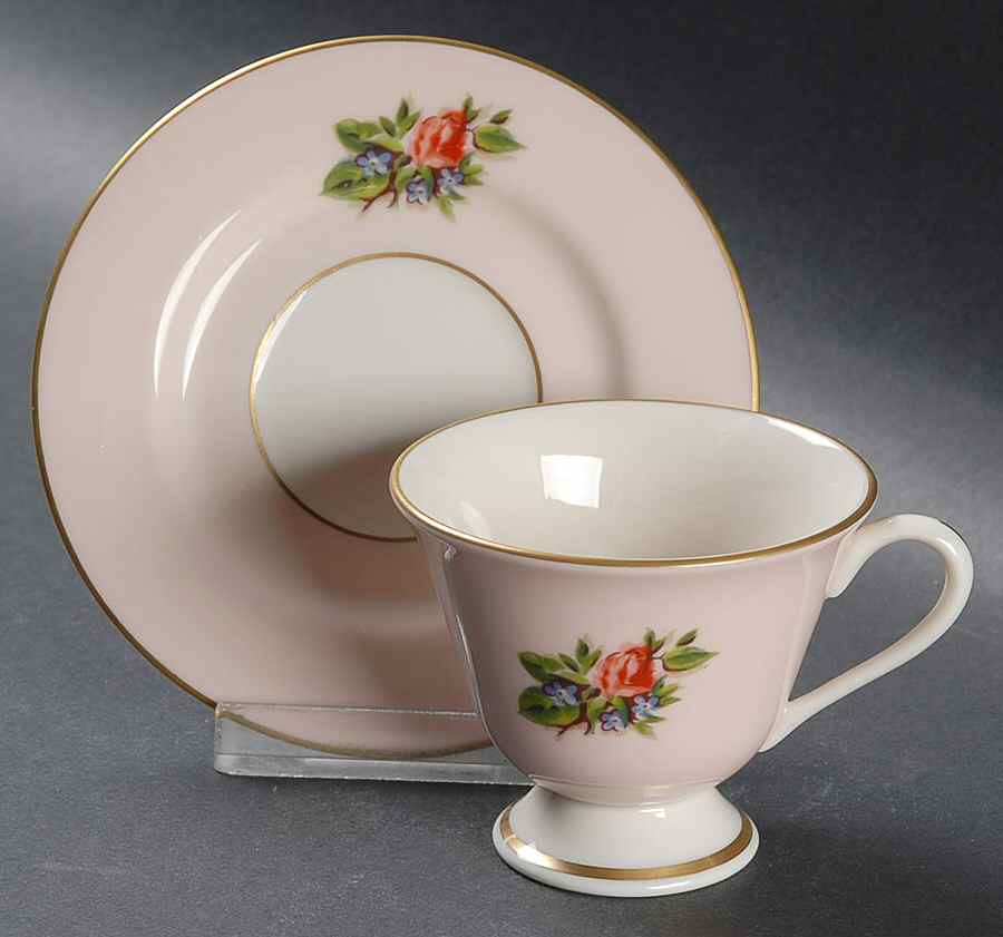 Romance Rose Footed Demitasse Cup & Saucer Set by Fine Arts-1