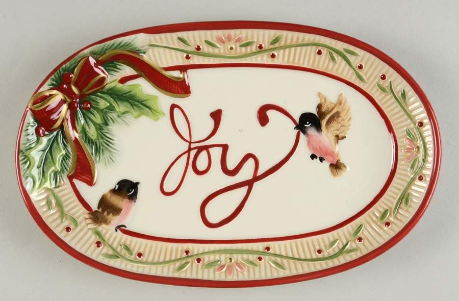 Santa's Forest Friends Sentiment Tray by Fitz & Floyd-1