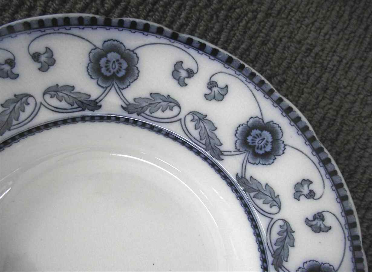 Boston Flow Blue Dinner Plate by Ford & Sons-1
