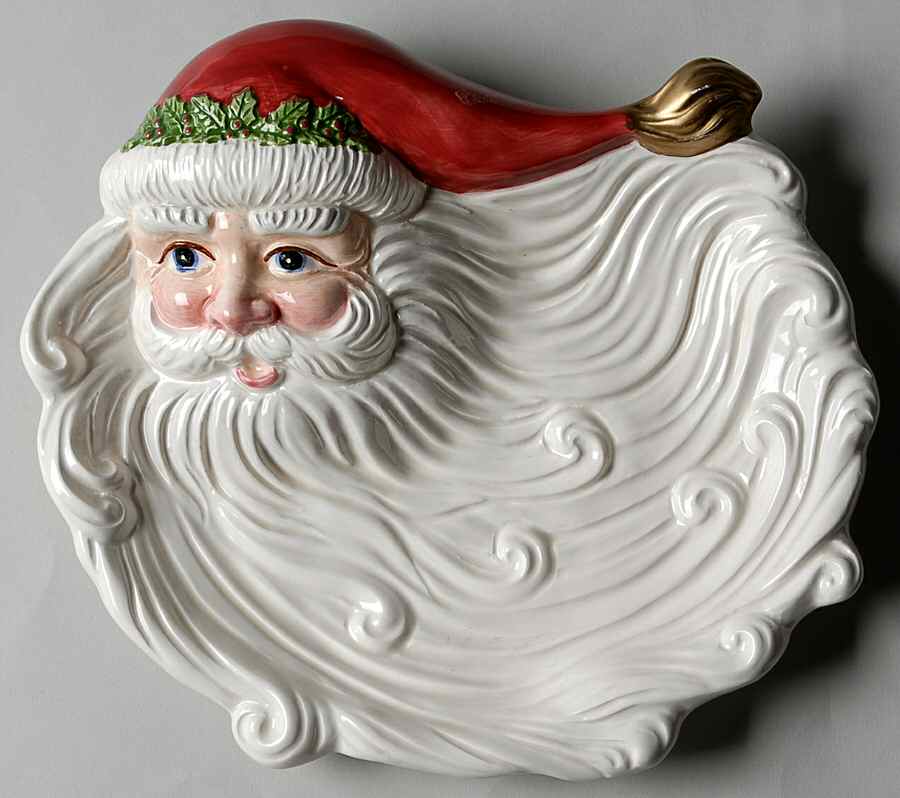 Renaissance Santa Cookie Plate by Fitz & Floyd-1