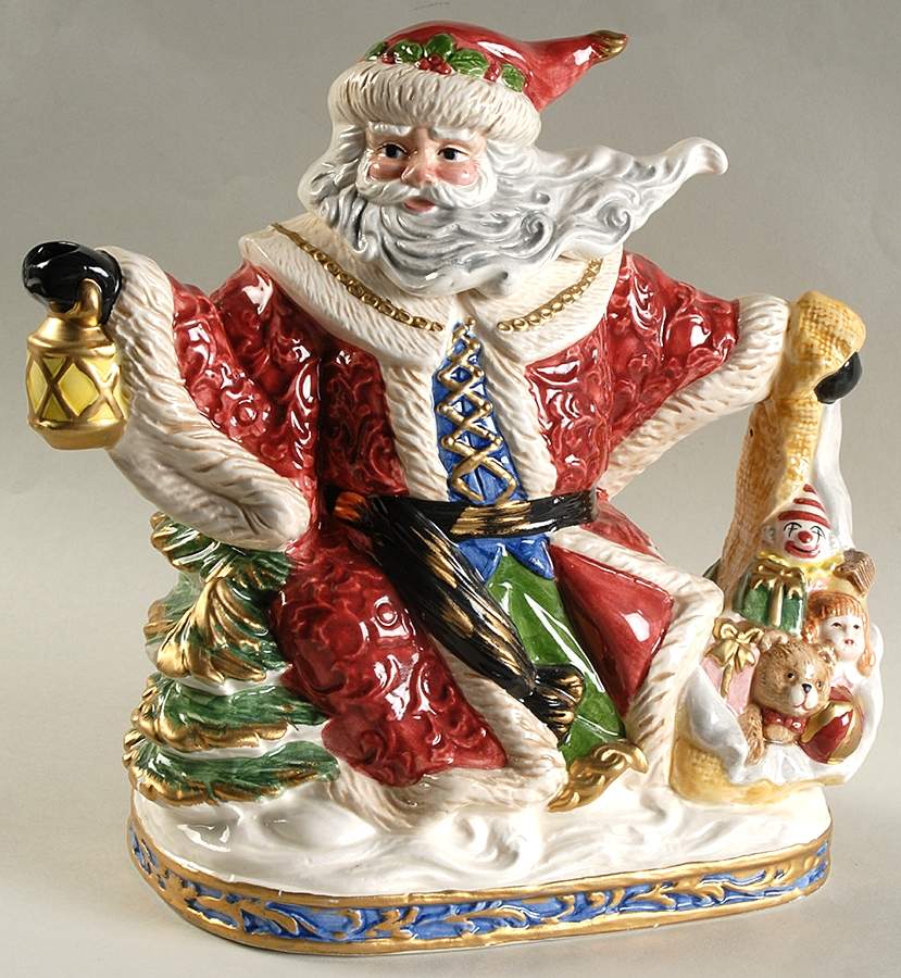 Renaissance Santa Teapot & Lid by Fitz & Floyd-1