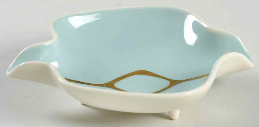 Contours Turquoise Small Ashtray by Franciscan-1