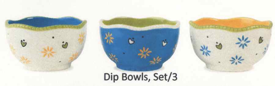 New Heritage Individual Dip Dish - Set of 3 Motifs by Fitz & Floyd-1