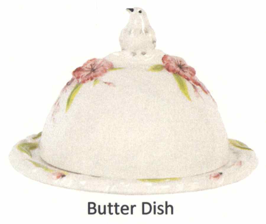Cherry Blossom Round Covered Butter by Fitz & Floyd-1