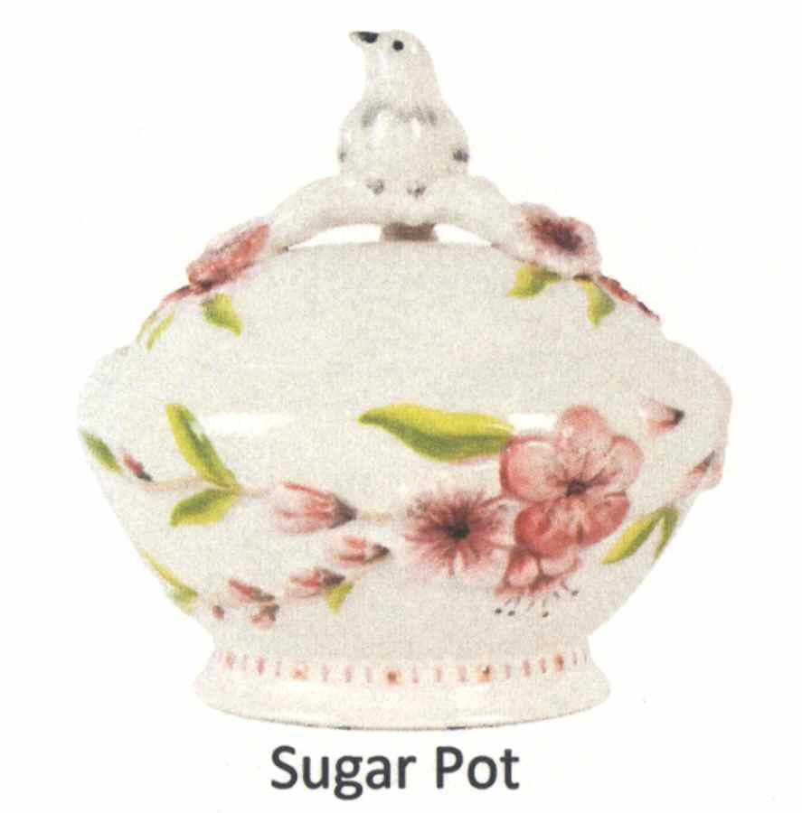 Cherry Blossom Sugar Bowl & Lid by Fitz & Floyd-1