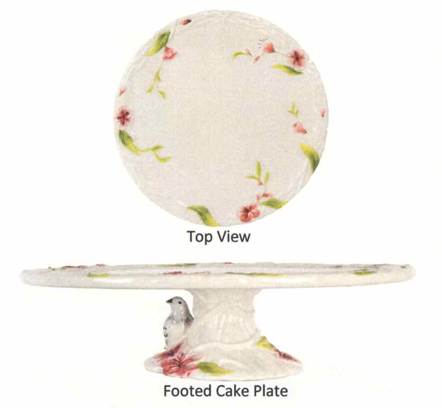 Cherry Blossom Footed Cake Plate by Fitz & Floyd-1