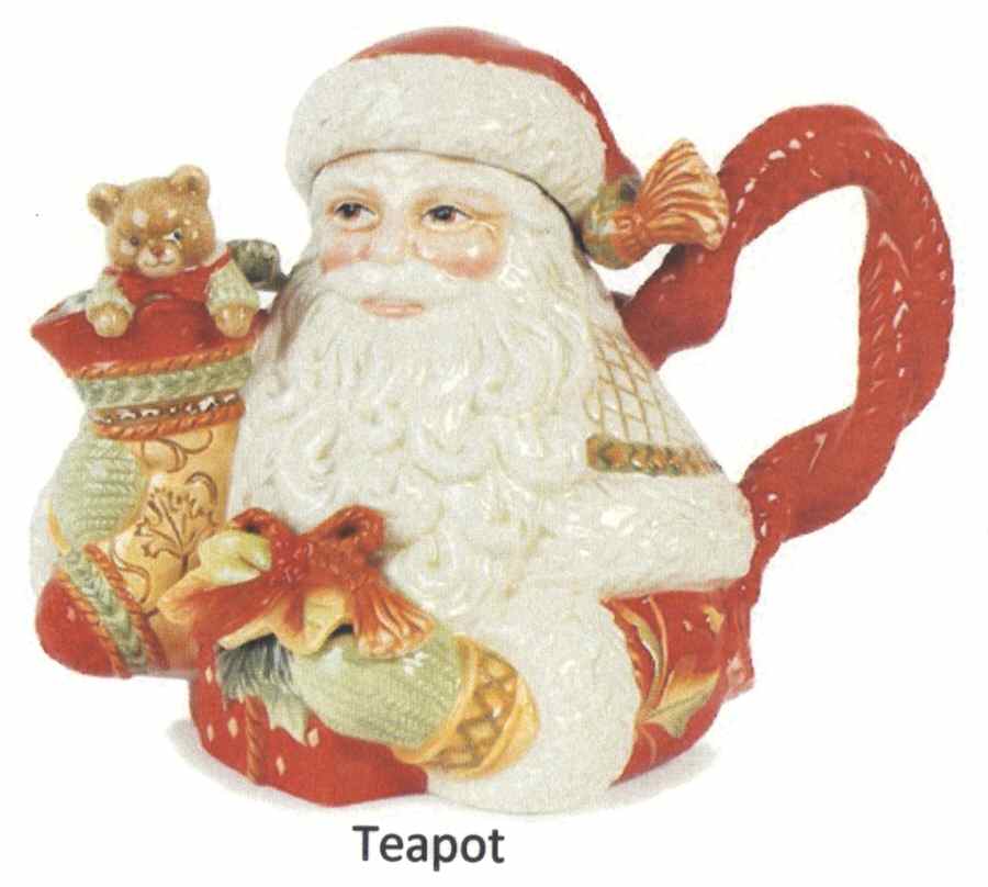 Bountiful Holiday Figural Teapot & Lid by Fitz & Floyd-1