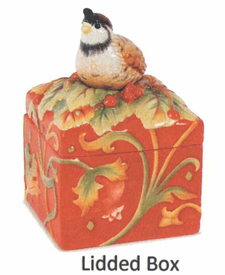 Bountiful Holiday Square Box with Lid by Fitz & Floyd-1