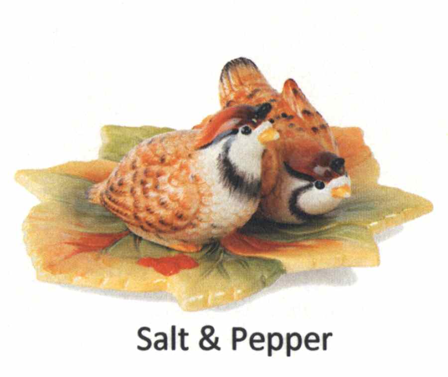 Bountiful Holiday (3 Pc) Salt & Pepper Tray Set by Fitz & Floyd-1