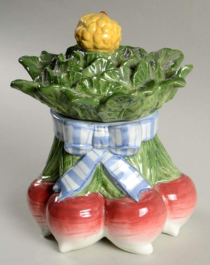 Gardening Bowquet Mini Canister & Lid by Fitz & Floyd-1