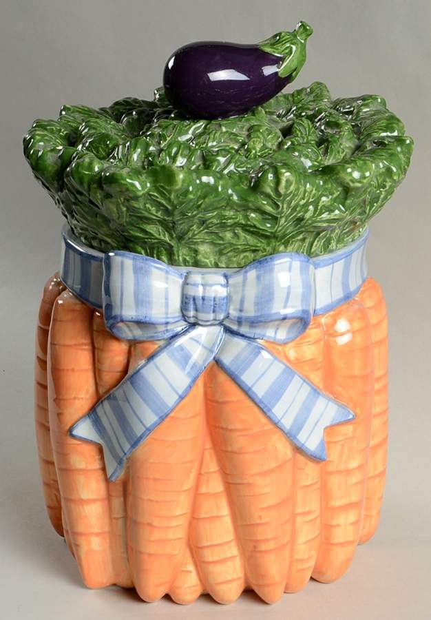Gardening Bowquet Large Canister & Lid by Fitz & Floyd-1