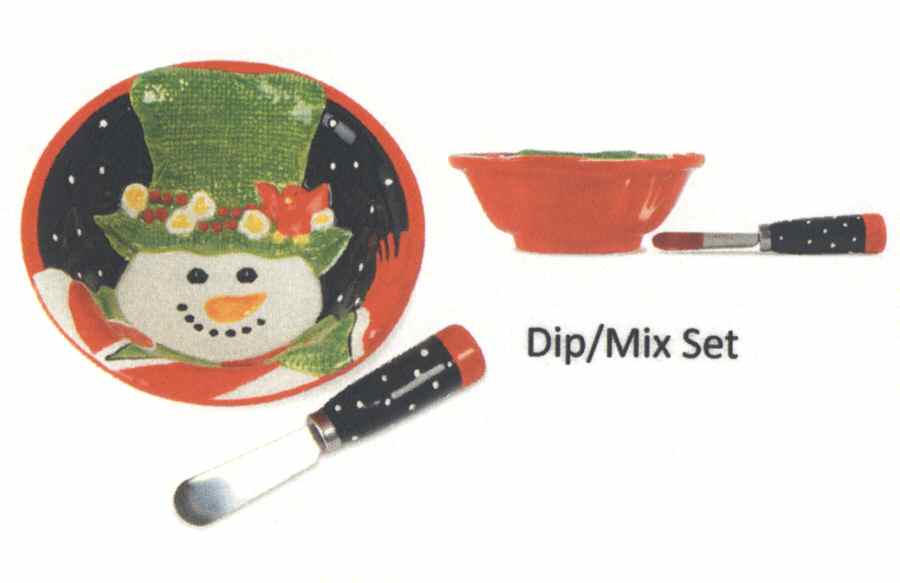 Popcorn Flurry Dip Bowl & Spreader Set by Fitz & Floyd-1