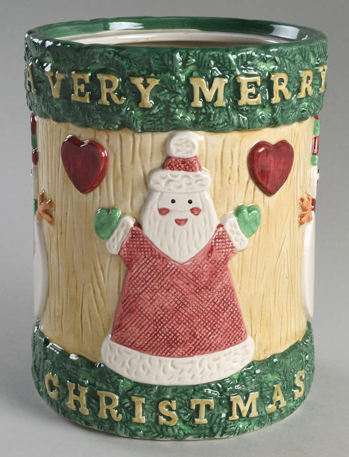 Christmas Crafts Cookie Jar No Lid by Fitz & Floyd-1