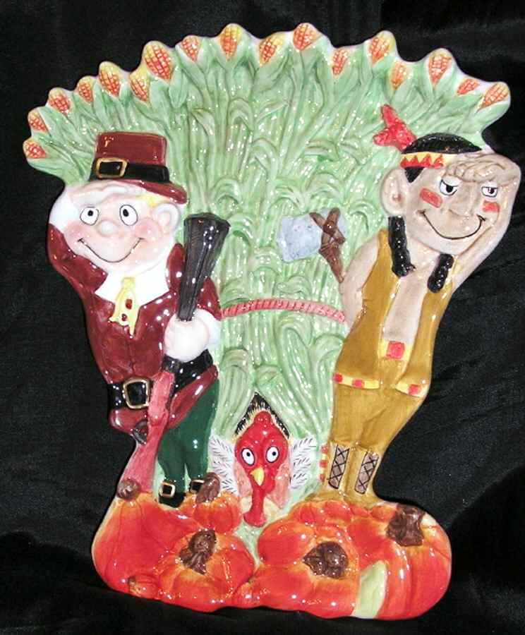 Here Turkey, Turkey Canape Plate by Fitz and Floyd-1