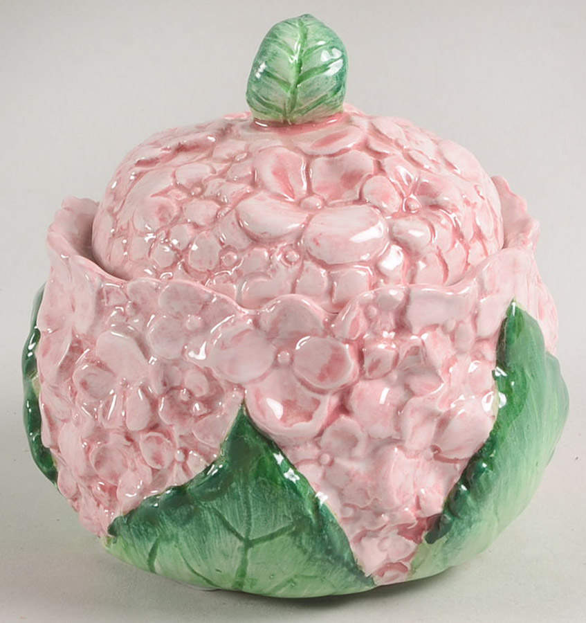 Hydrangea Sugar Bowl & Lid by Fitz & Floyd-1