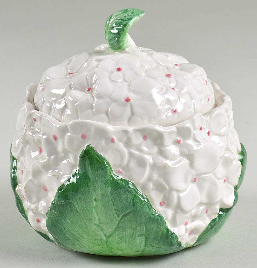 Hydrangea Sugar Bowl & Lid by Fitz & Floyd-1