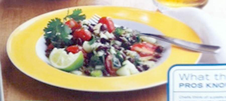 Banded Yellow Salad Plate by Food Network-1