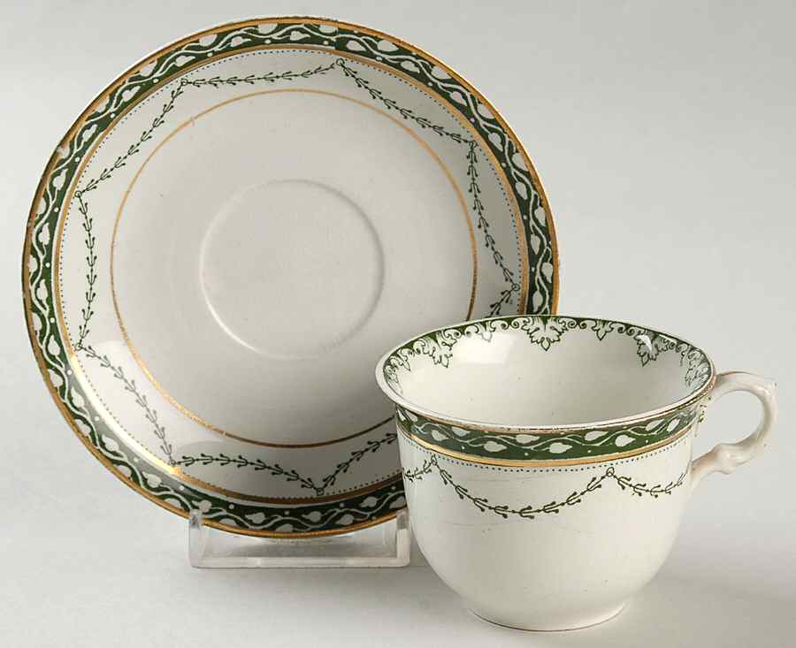 Derby Flat Demitasse Cup & Saucer Set by Furnivals-1