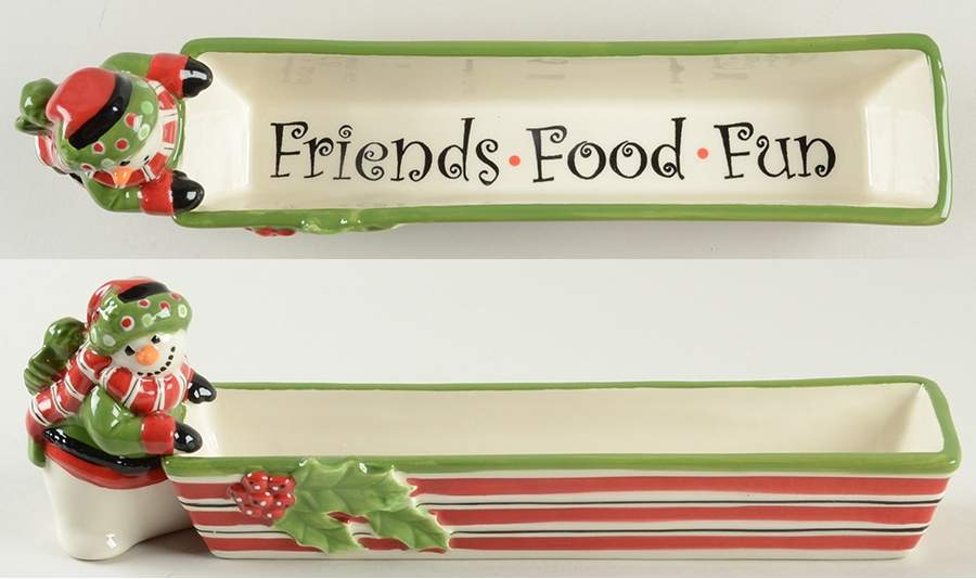 Friends Gather Here Tidbit Dish by Fitz & Floyd-1