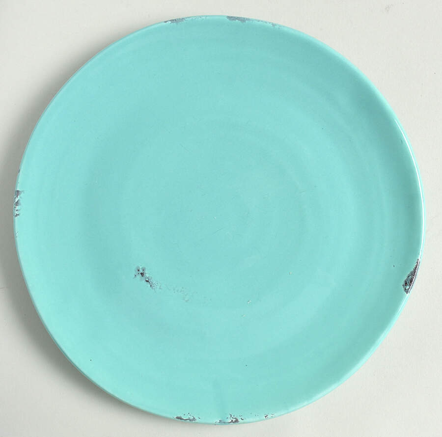 Festa Azzure Blue Salad Plate by Fortunata-1