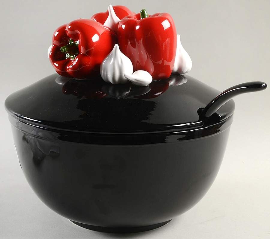 Farmers Market Tureen & Lid w/Ladle by Fitz & Floyd-1