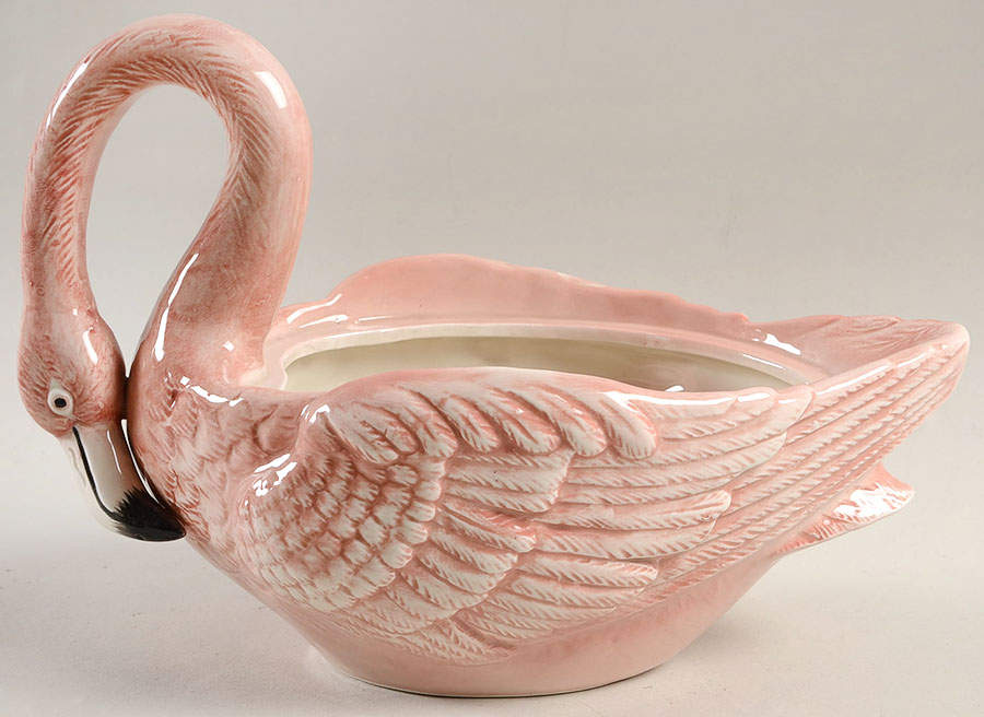 Flamingoes Sauce Boat No LId by Fitz & Floyd-1