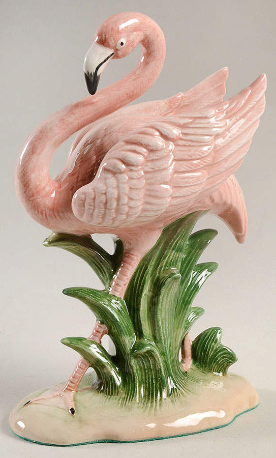 Flamingoes Single China Bookend by Fitz & Floyd-1