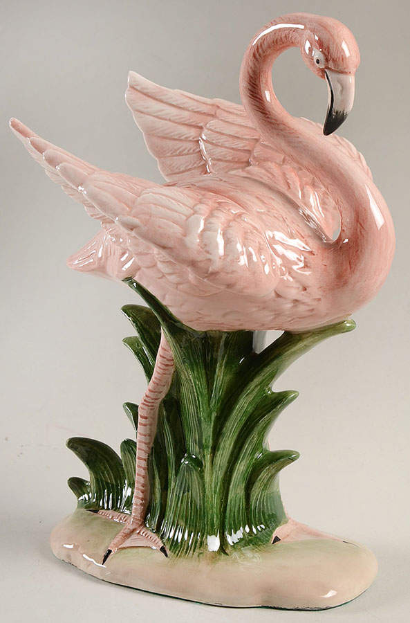 Flamingoes Single China Bookend by Fitz & Floyd-1