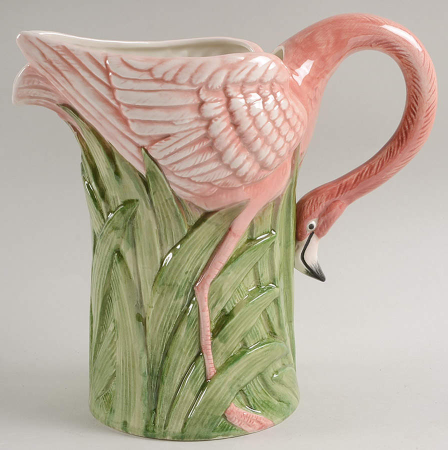 Flamingoes Pitcher by Fitz & Floyd-1