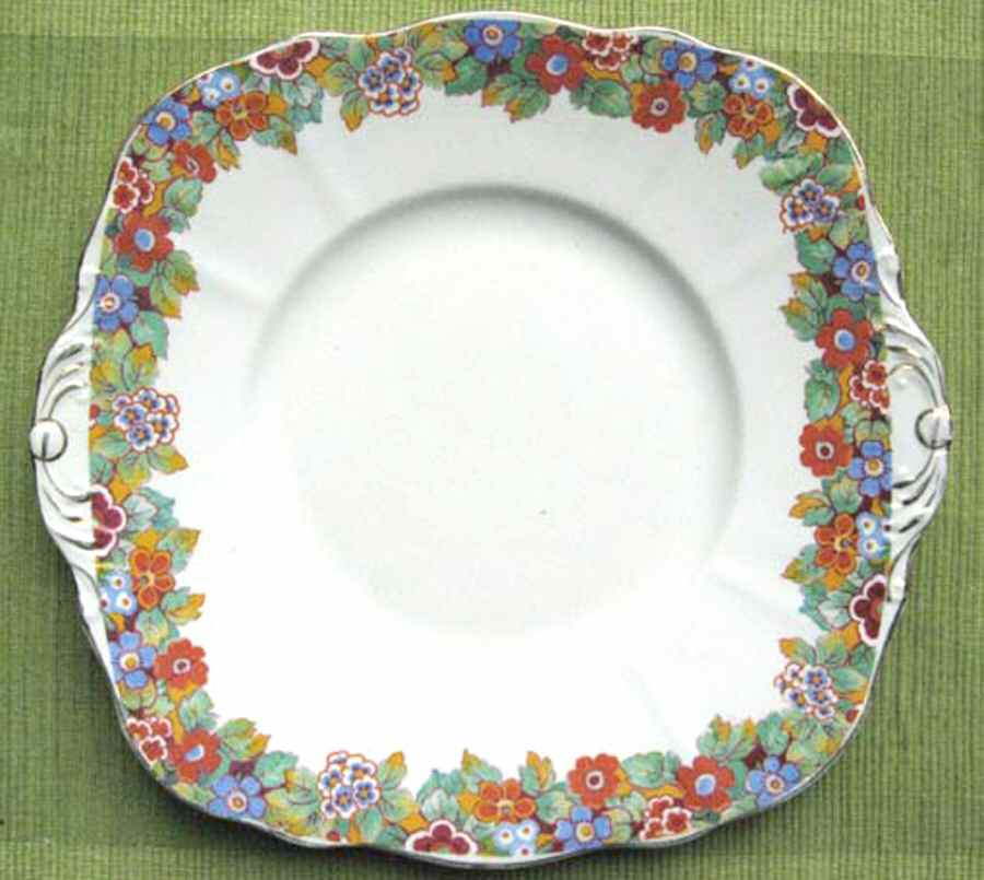 FTH24 Square Handled Cake Plate by Thomas Forester & Sons-1