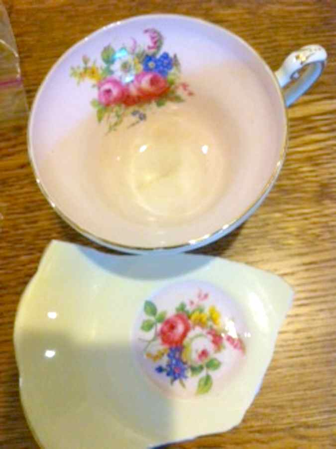 V2058 Footed Cup & Saucer Set by Foley-1