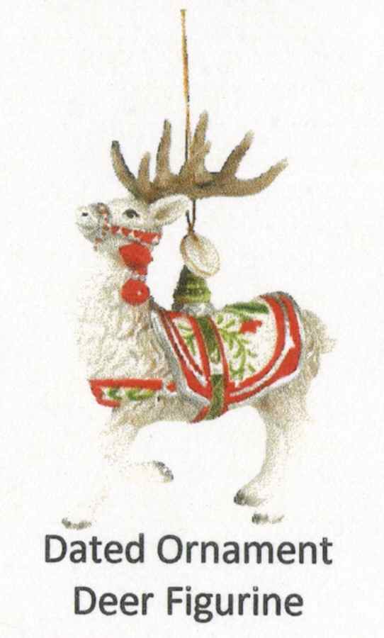 Winter White Holiday Deer Ornament by Fitz & Floyd-1