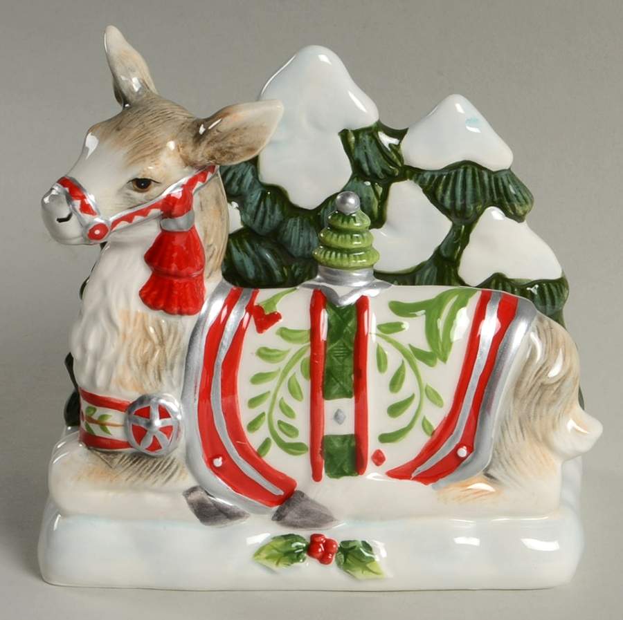 Winter White Holiday Figural Napkin Holder by Fitz & Floyd-1