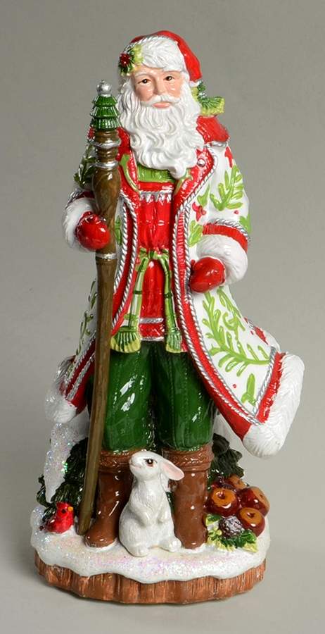 Winter White Holiday Santa Musical Figurine by Fitz & Floyd-1