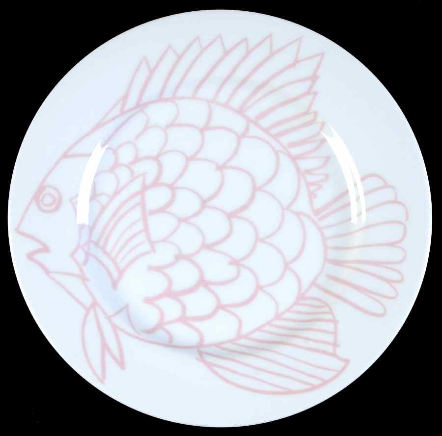 Les Fish Pink Salad Plate by Fitz & Floyd-1