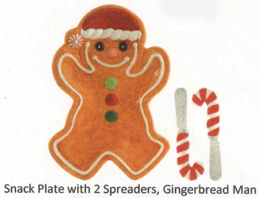 Gingerbread Village Snack/Canape Plate & Spreader by Fitz & Floyd-1