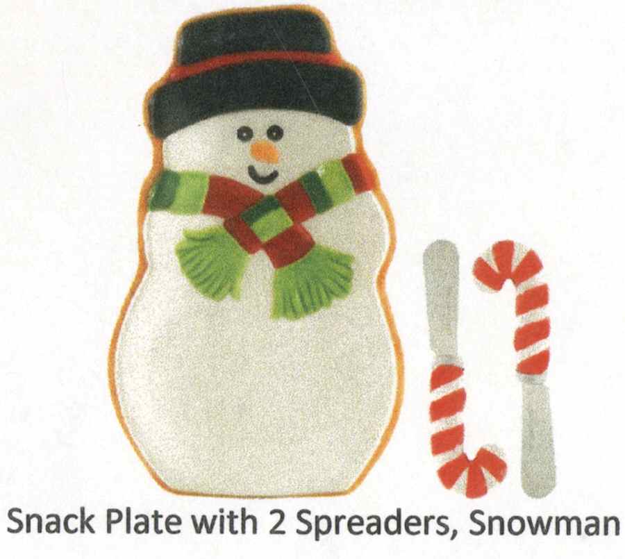 Gingerbread Village Snack/Canape Plate & Spreader by Fitz & Floyd-1