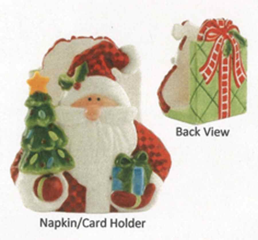 Santa's Big Day Napkin Holder by Fitz & Floyd-1