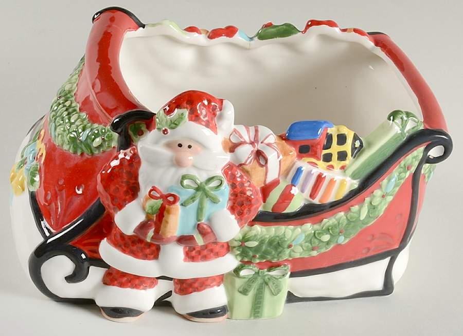 Santa's Big Day Large Serving Bowl by Fitz & Floyd-1
