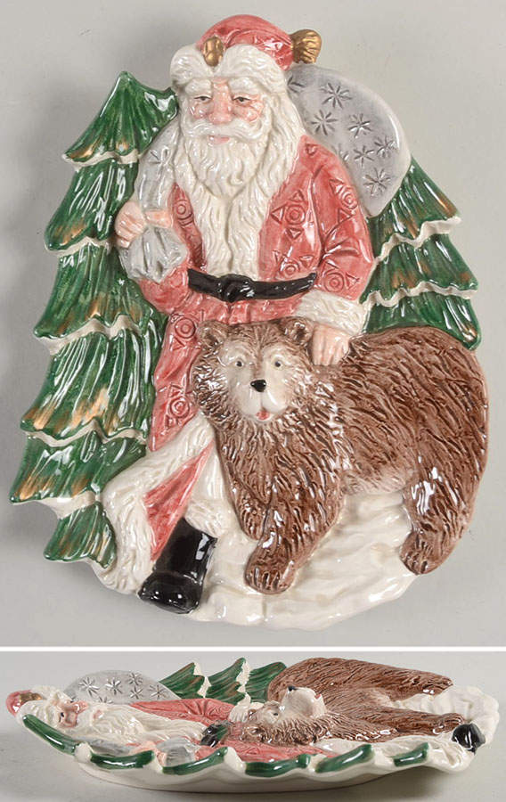 Russian Santa Canape Plate by Fitz & Floyd-1