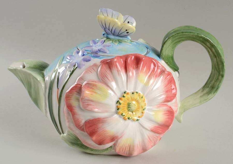 Flourish Teapot & Lid by Fitz & Floyd-1