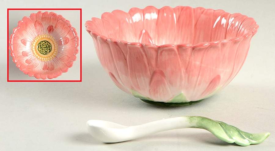 Flourish Dip Bowl W/Spoon by Fitz & Floyd-1