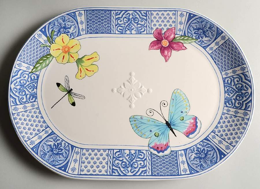 Courtyard 17" Oval Serving Platter by Fitz & Floyd-1