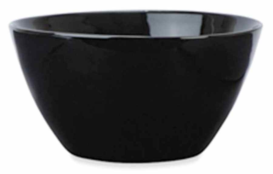 Everyday Black 8" Round Vegetable Bowl by Fitz and Floyd-1
